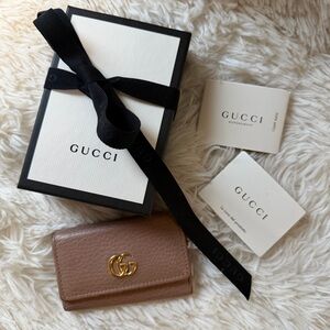 AUTH Gucci Marmont Key Beige Key Wallet